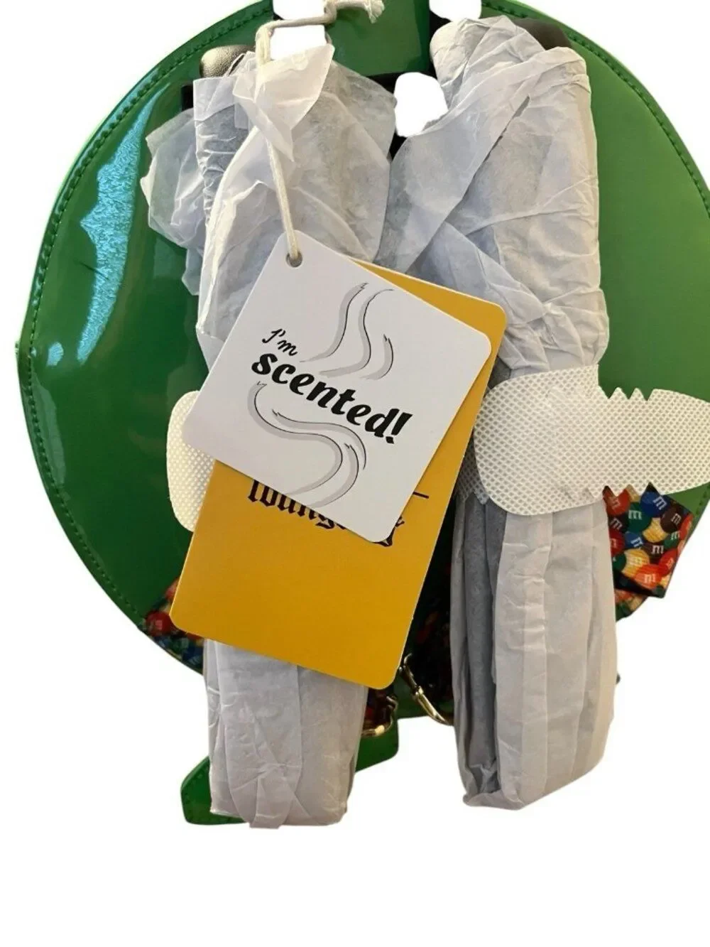 Loungefly M&M's Green Character Cosplay Chocolate Scented Mini Backpack M & M